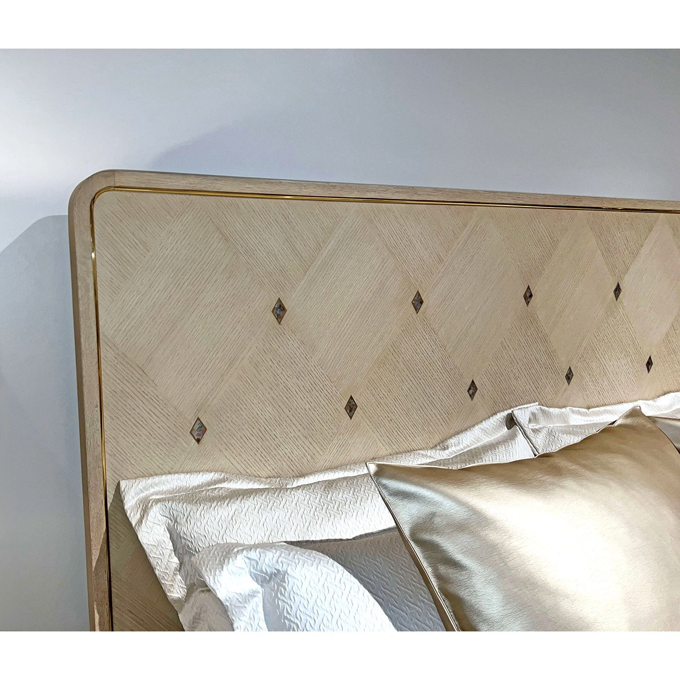 Lit King Size Hollywood Regency - Finition claire