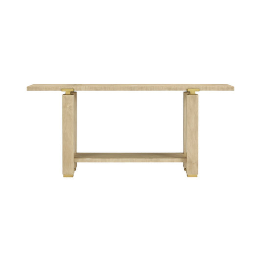 Console minimaliste Hollywood Regency – Finition claire