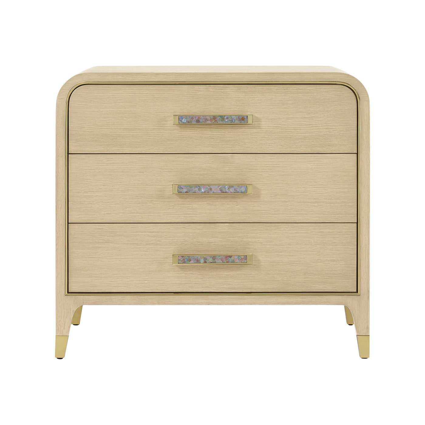 Table de chevet Hollywood Regency - Finition claire