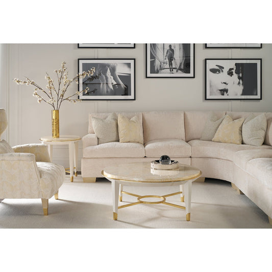 Table basse ronde Hollywood Regency