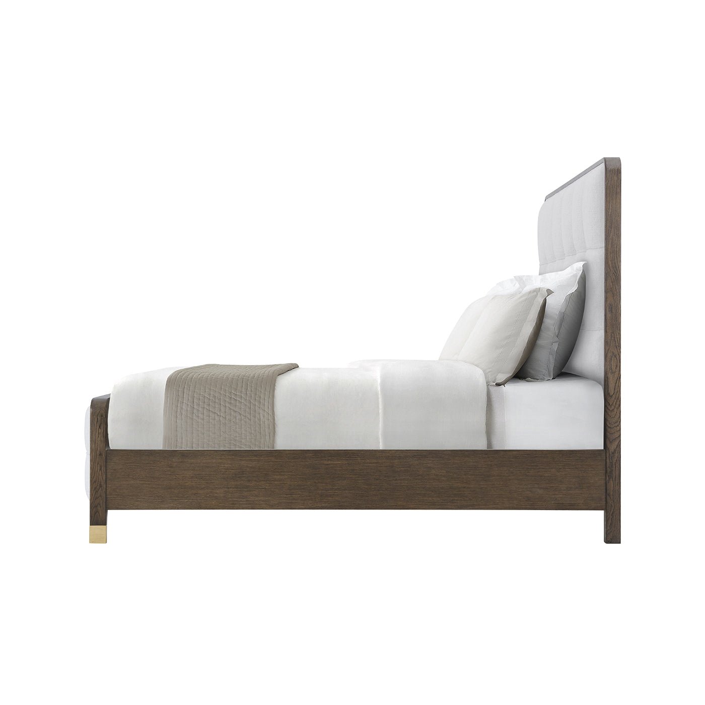 Lit king-size rembourré Hollywood Regency