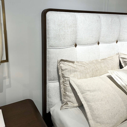 Lit king-size rembourré Hollywood Regency