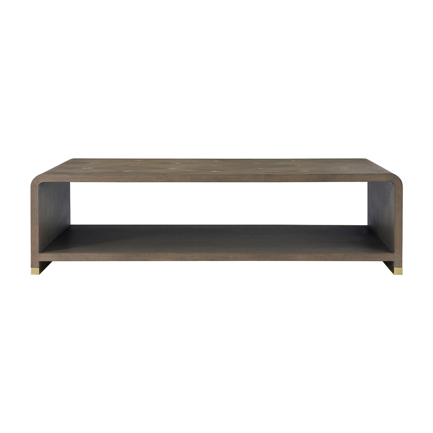 Table basse cascade Hollywood Regency - Finition foncée