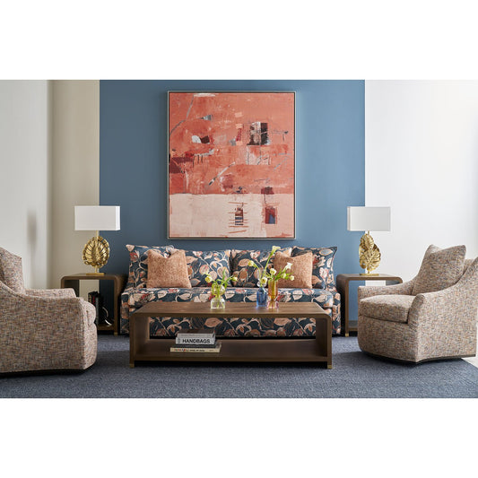 Table basse cascade Hollywood Regency - Finition foncée