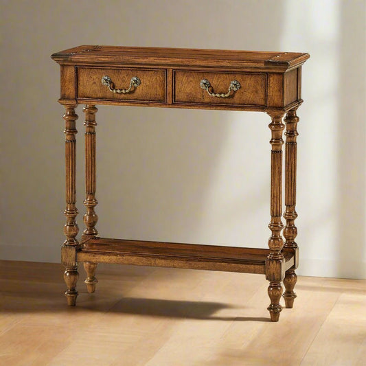 Table console courte et étroite de style jacobéen