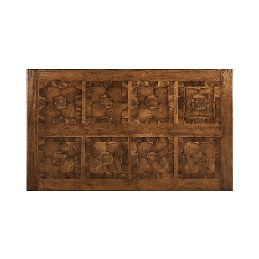 Table basse rectangulaire en noyer jacobéen