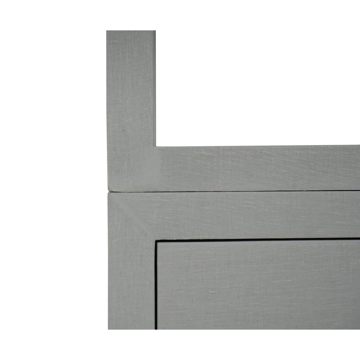 Grande étagère enveloppée de lin - Bleu pâle