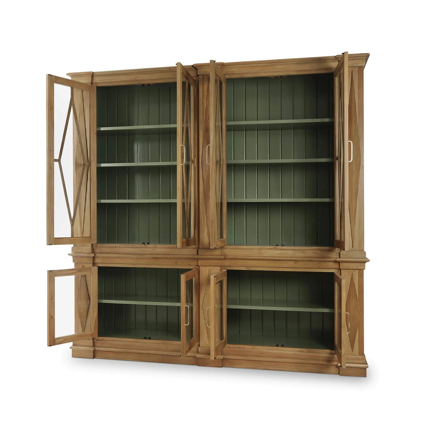 Grande bibliothèque néoclassique en bois