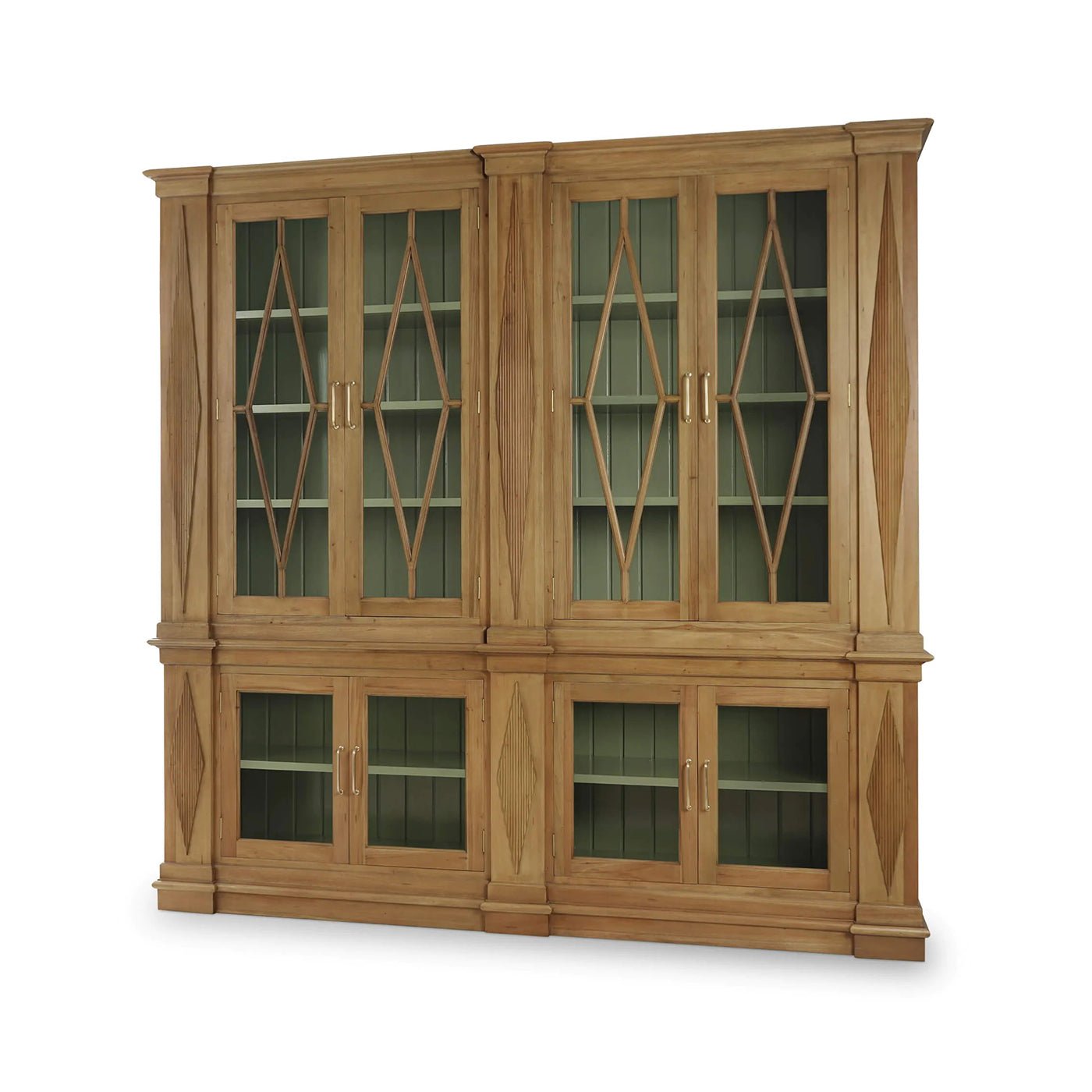Grande bibliothèque néoclassique en bois