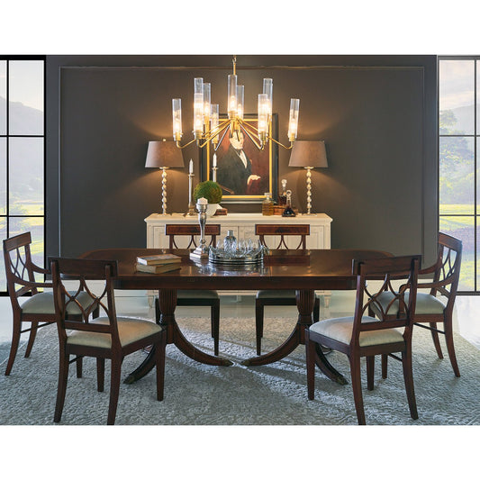 Grande table à manger extensible de style Régence