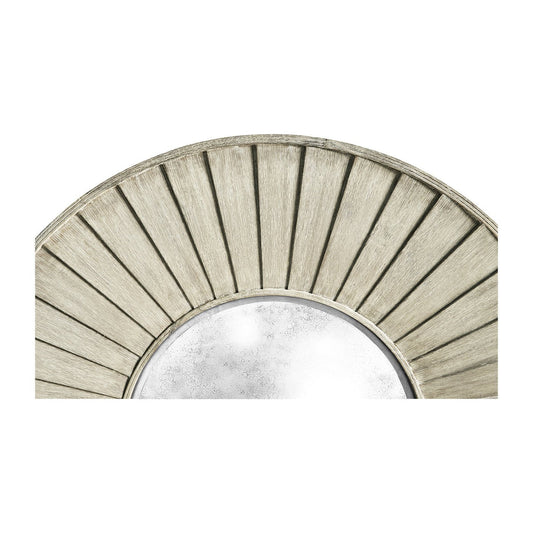 Grand miroir rond rustique