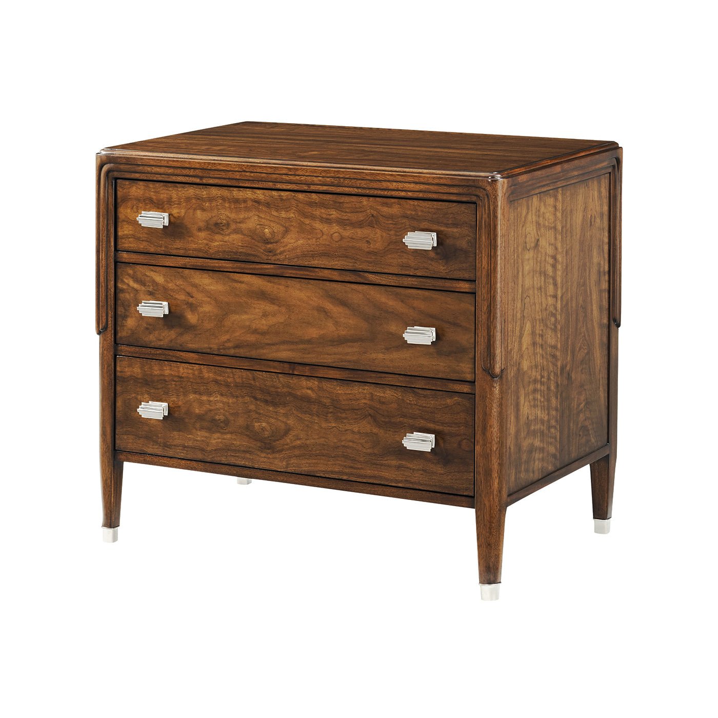 Grande table de chevet Art déco en noyer