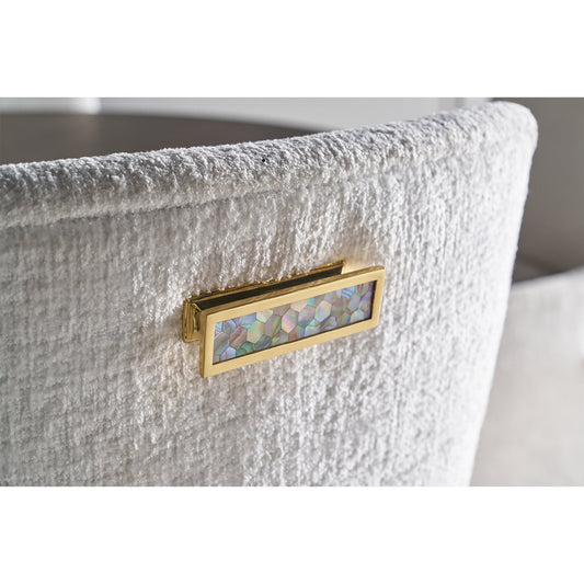 Chaise de salle à manger rembourrée légère Hollywood Regency