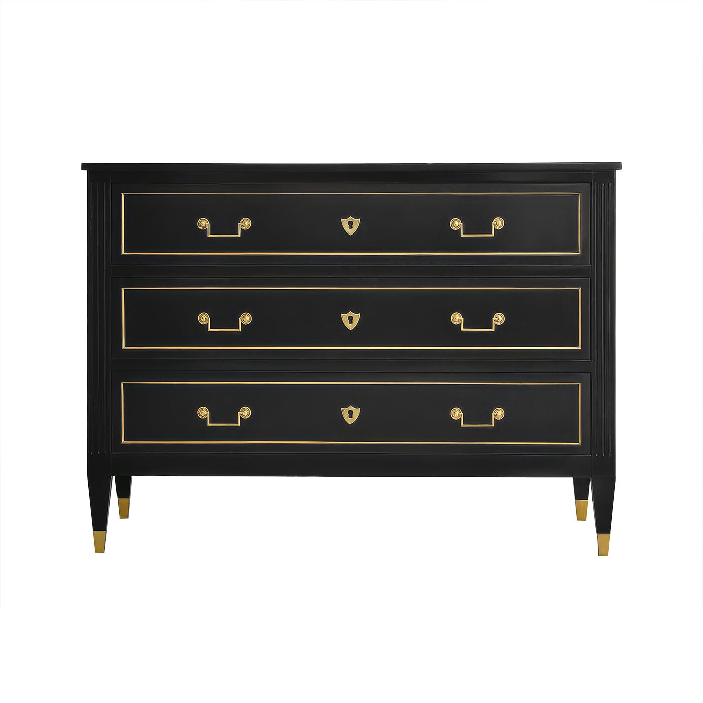 Louis XVI Black Painted Dresser