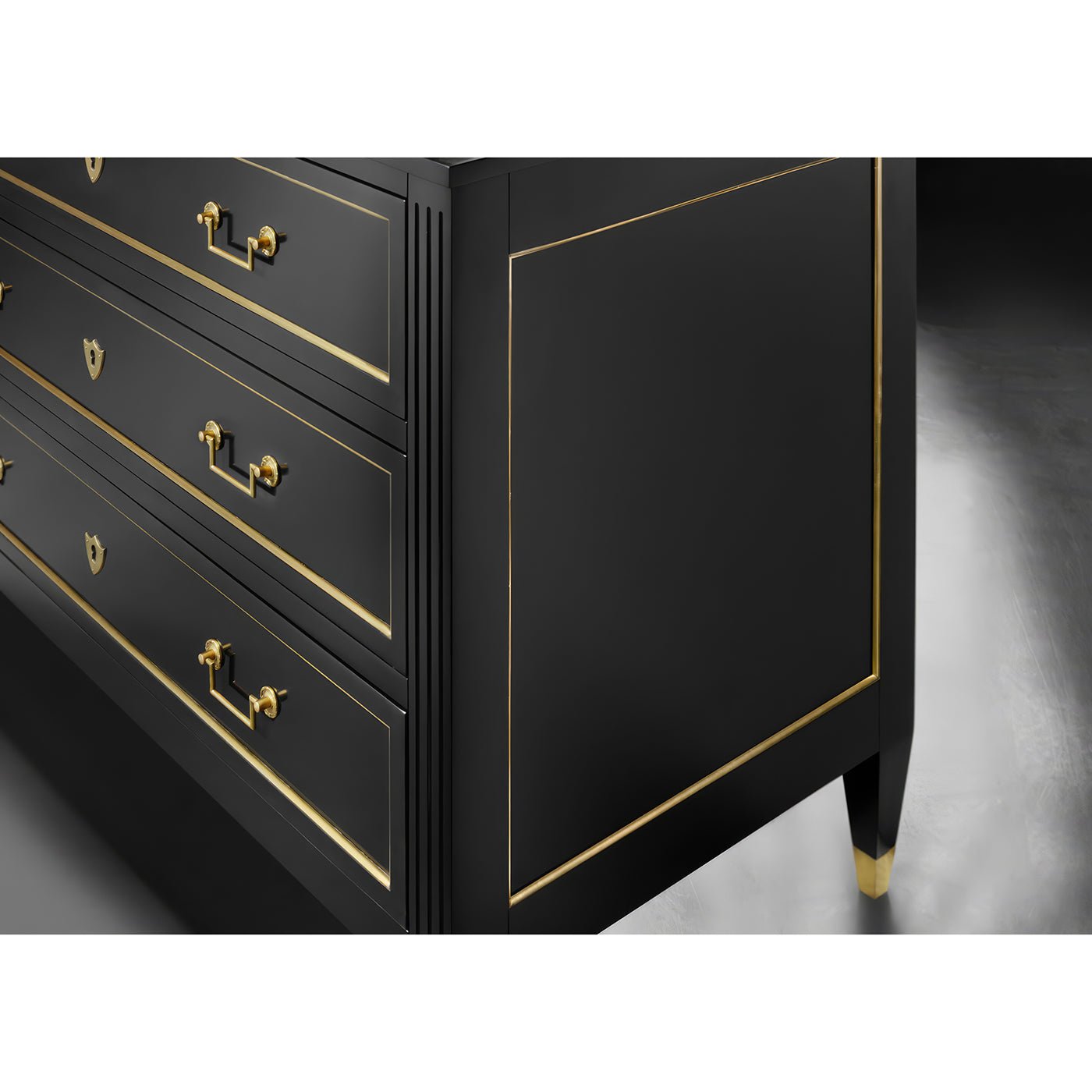Louis XVI Black Painted Dresser