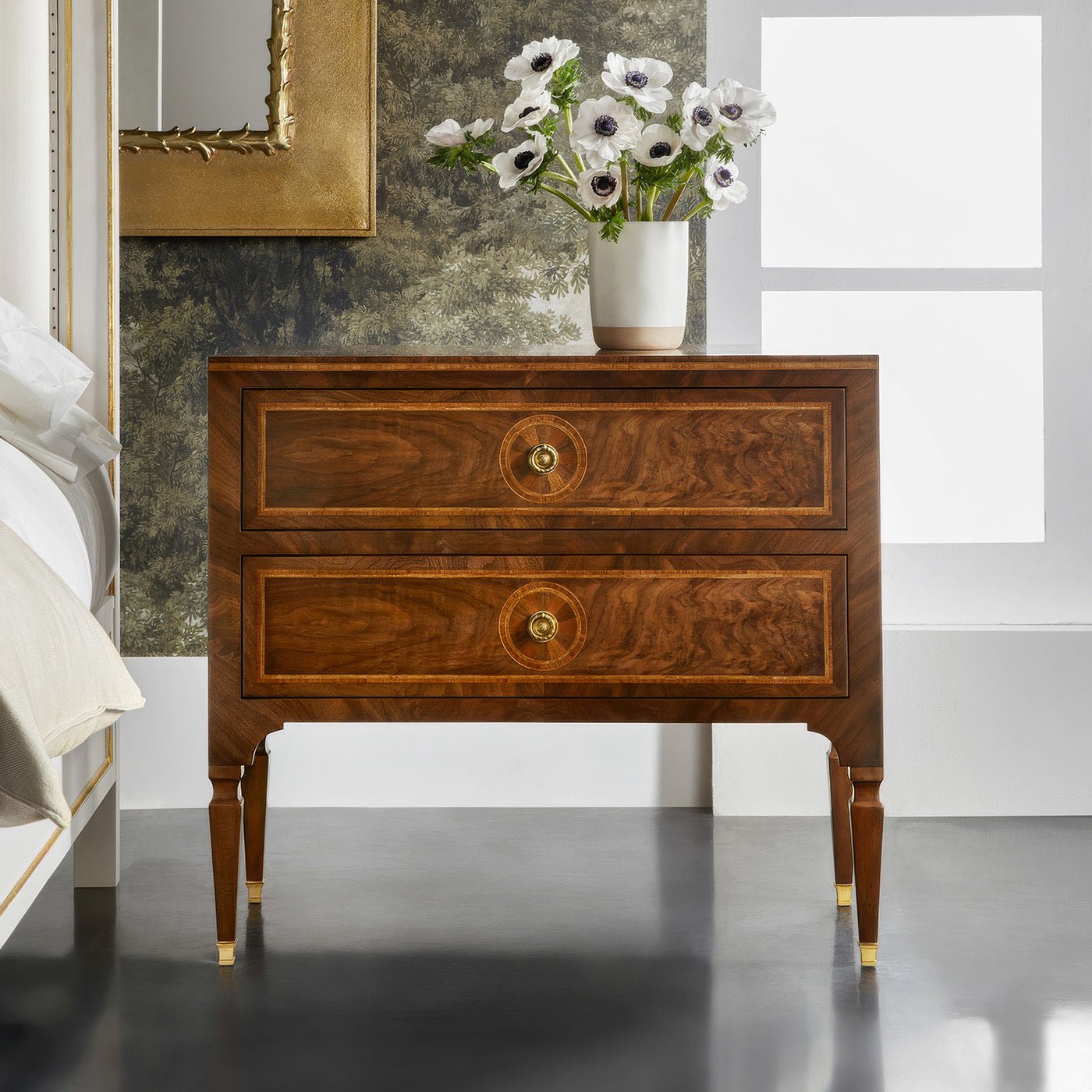 Louis XVI Style Inlaid Bedside Chest