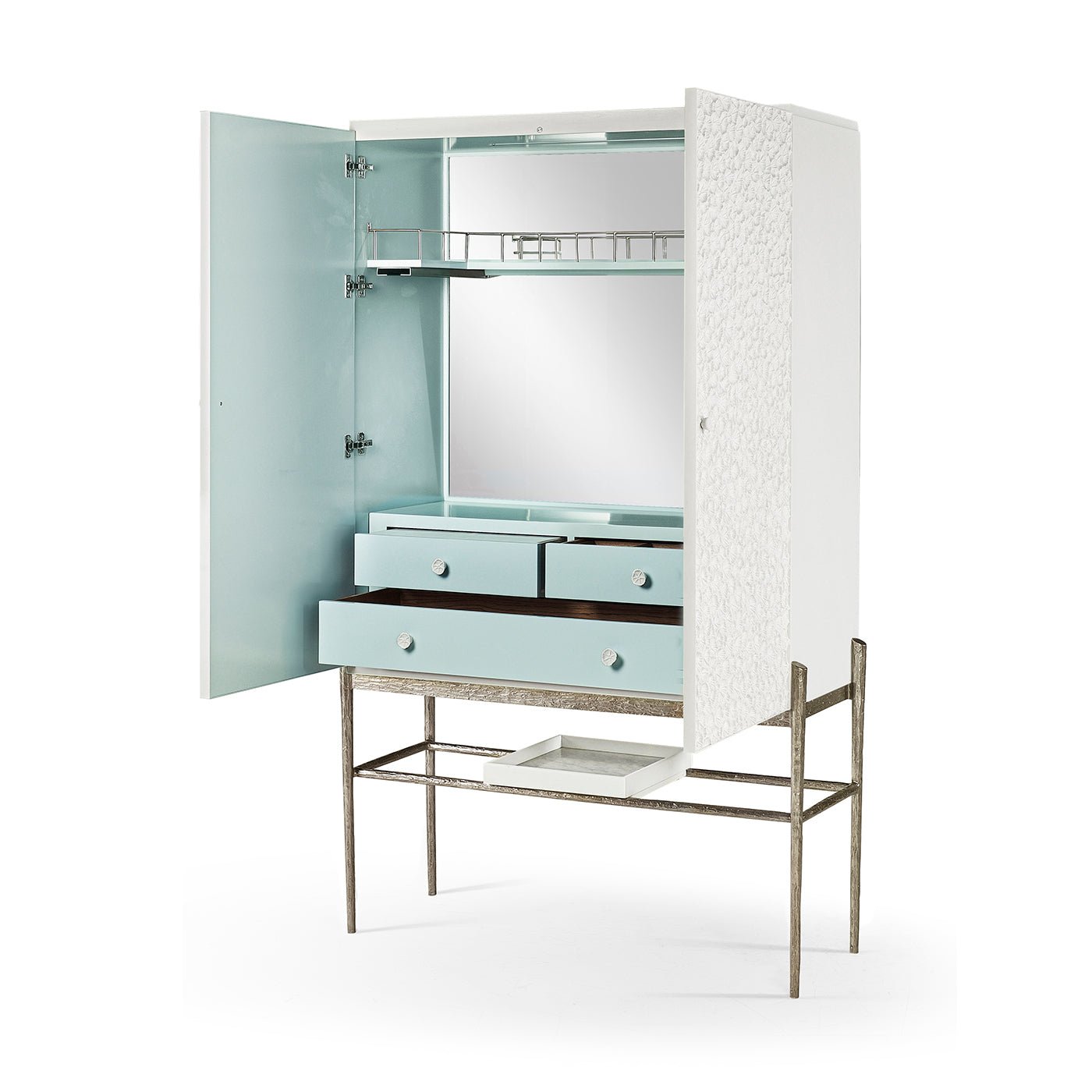 Modern Coastal Bar Cabinet