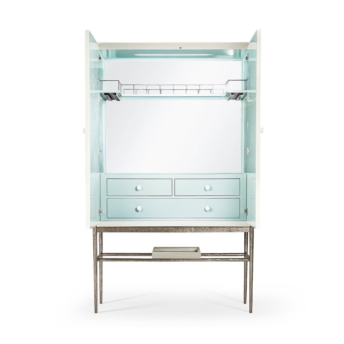Modern Coastal Bar Cabinet