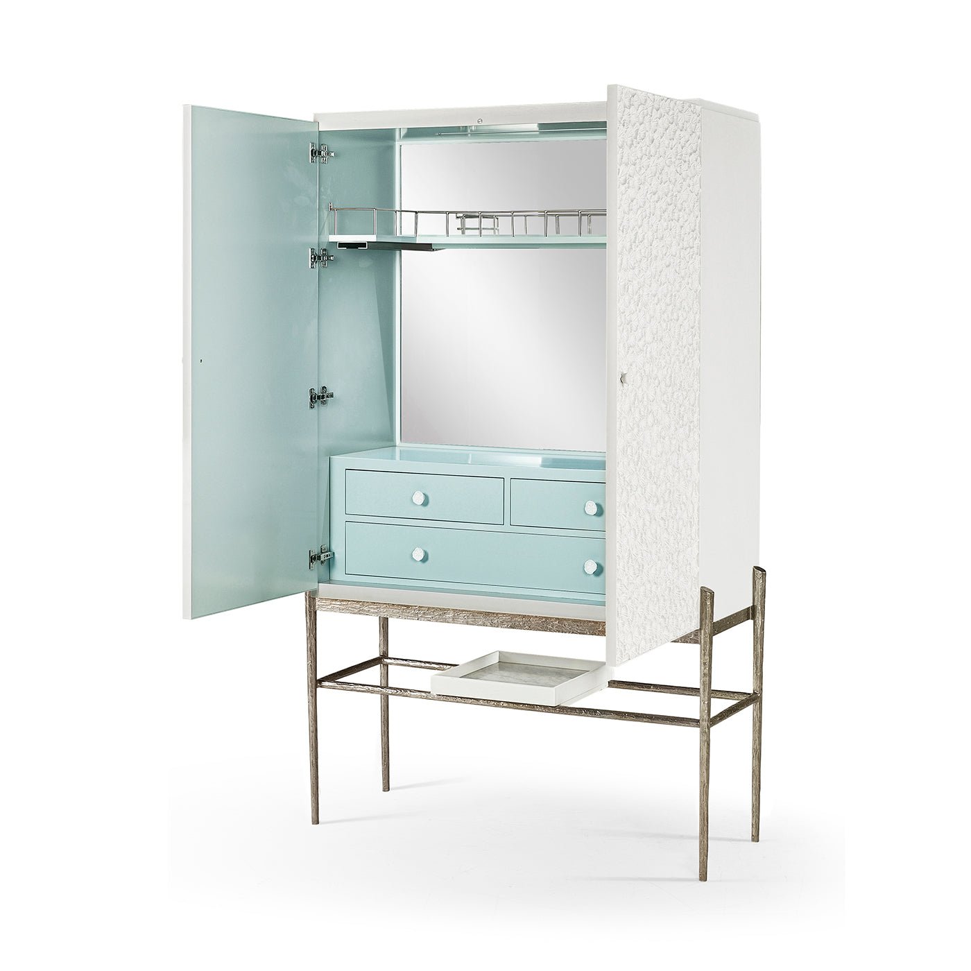 Modern Coastal Bar Cabinet