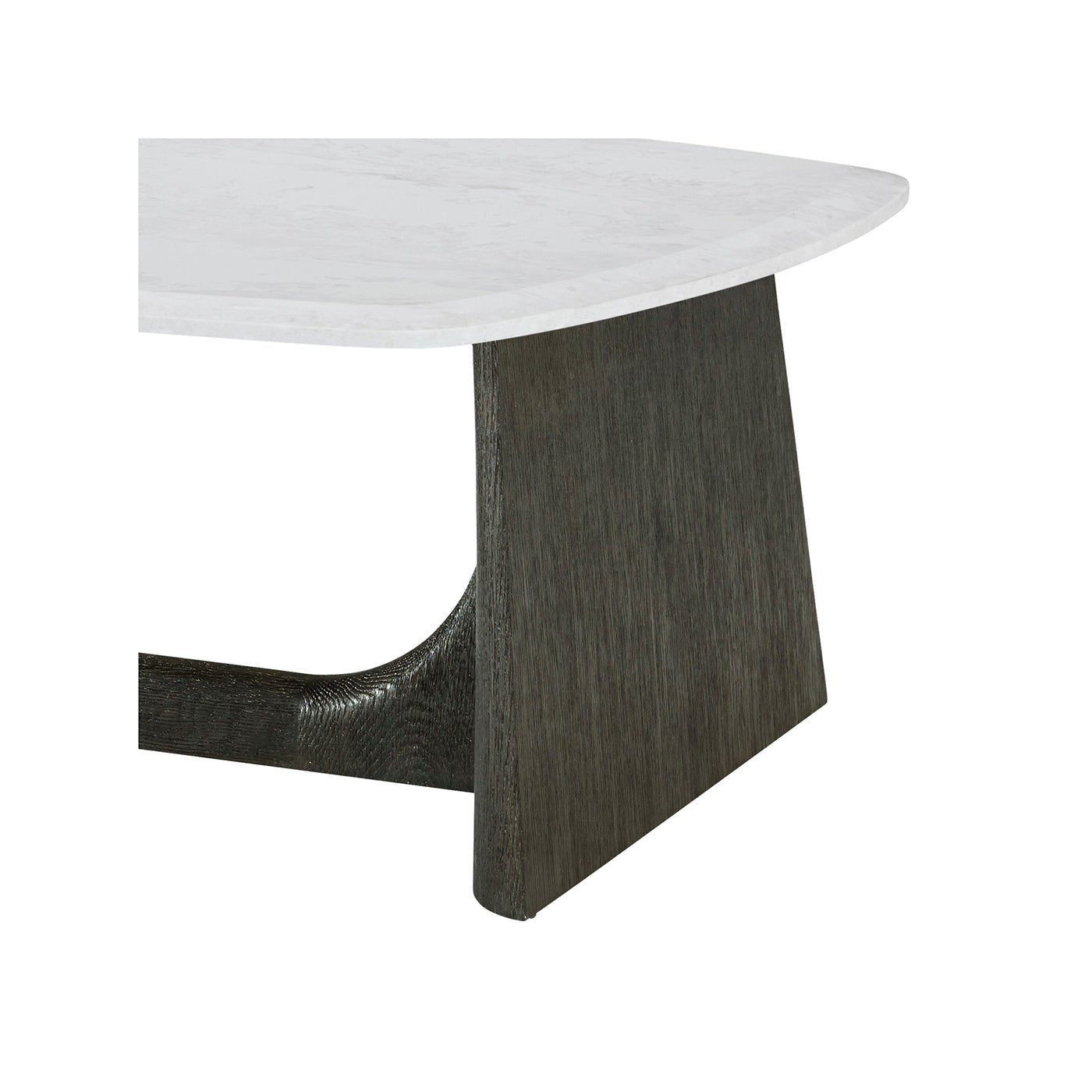 Modern Quartz Top Charcoal Coffee Table
