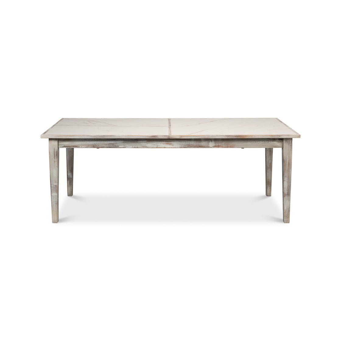 Table extensible peinte en gris néoclassique