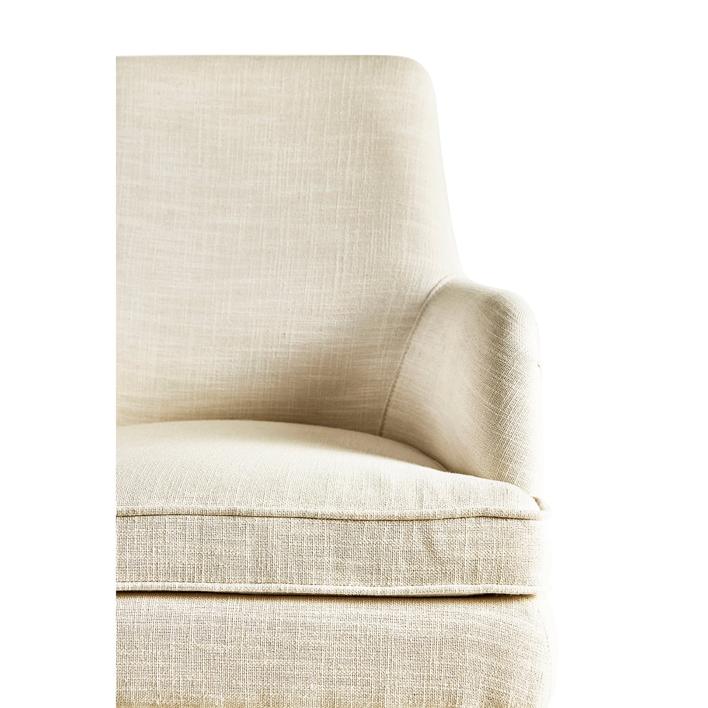 Organic Modern Linen Upholstered Armchair