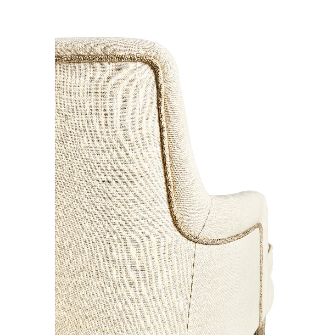 Organic Modern Linen Upholstered Armchair