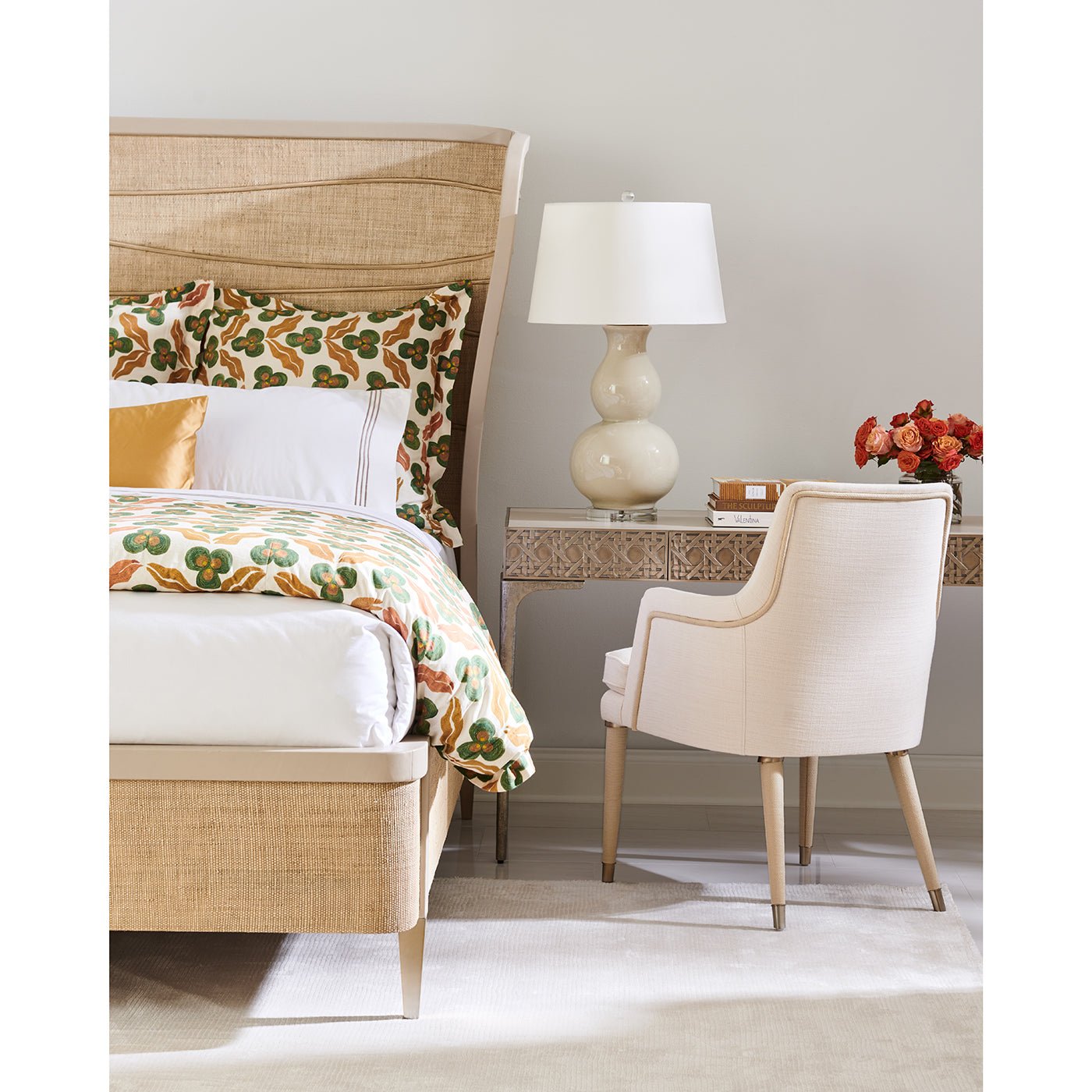 Organic Modern Linen Upholstered Armchair