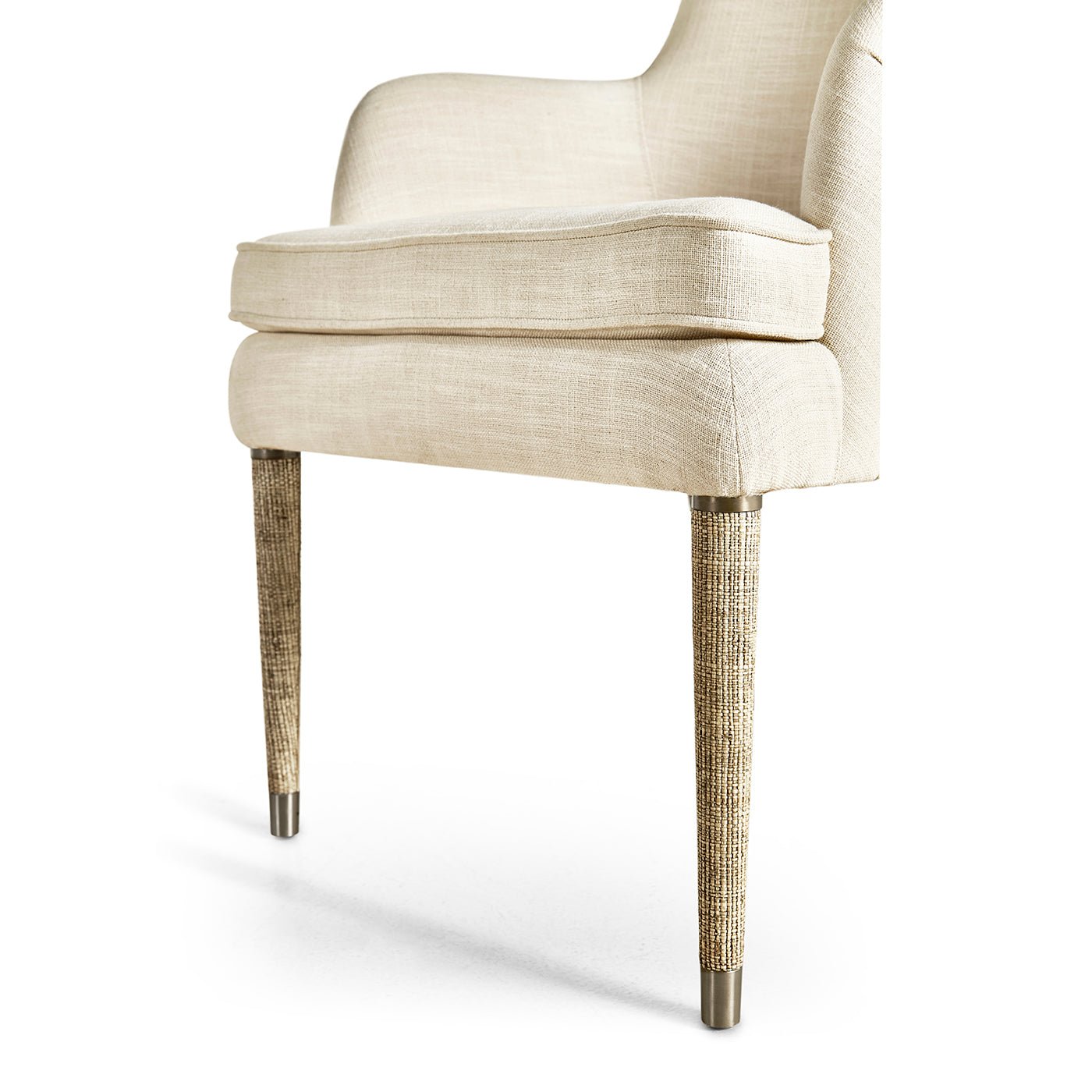 Organic Modern Linen Upholstered Armchair