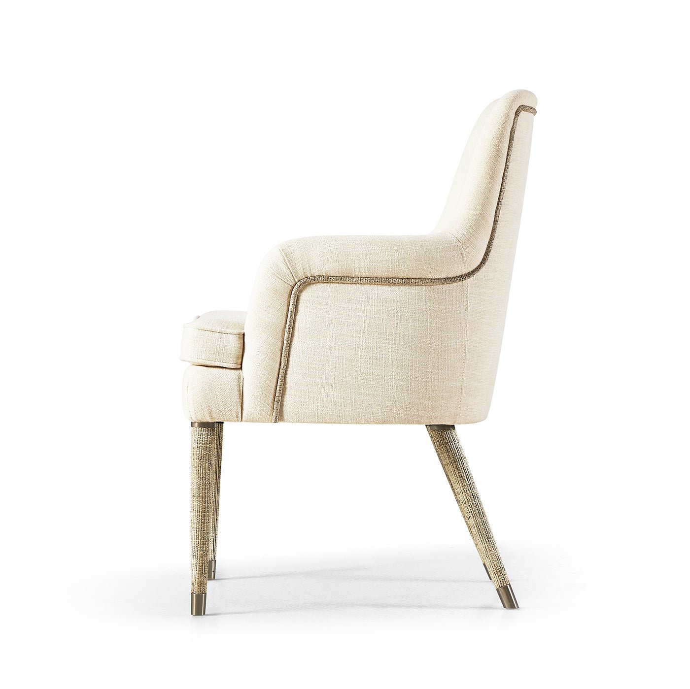 Organic Modern Linen Upholstered Armchair
