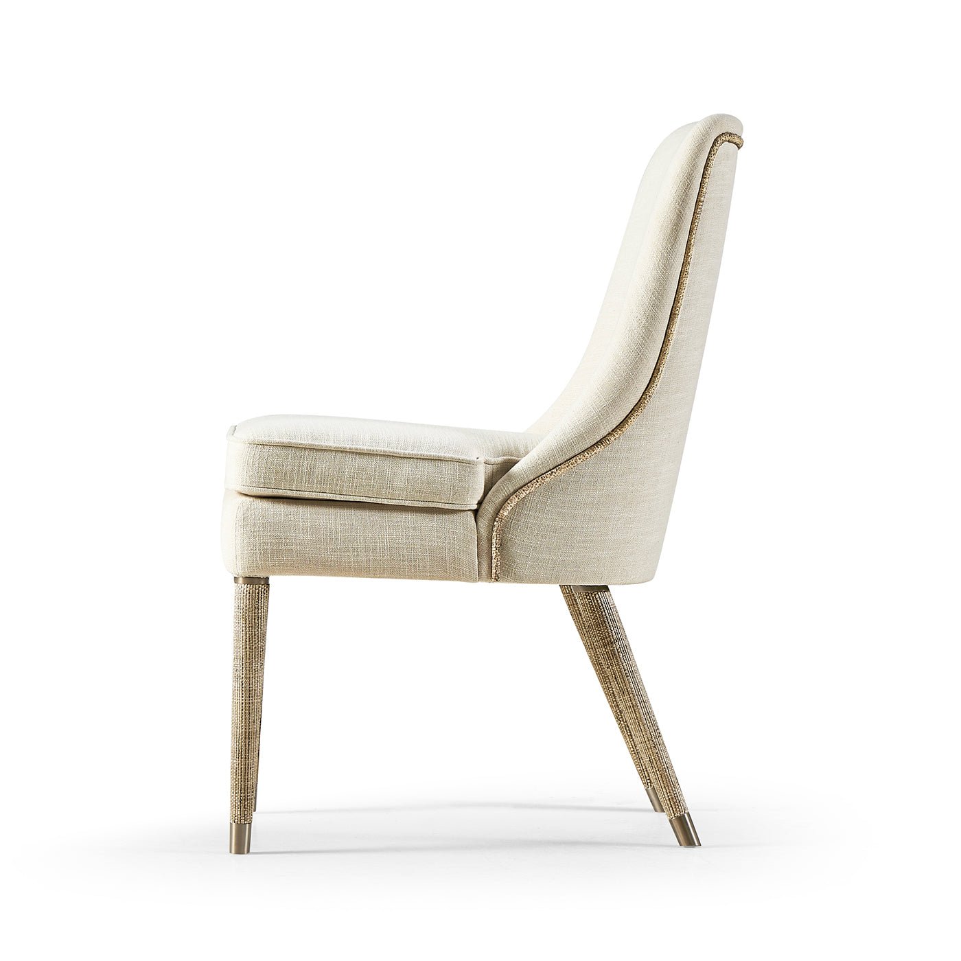 Organic Modern Linen Upholstered Side Chair