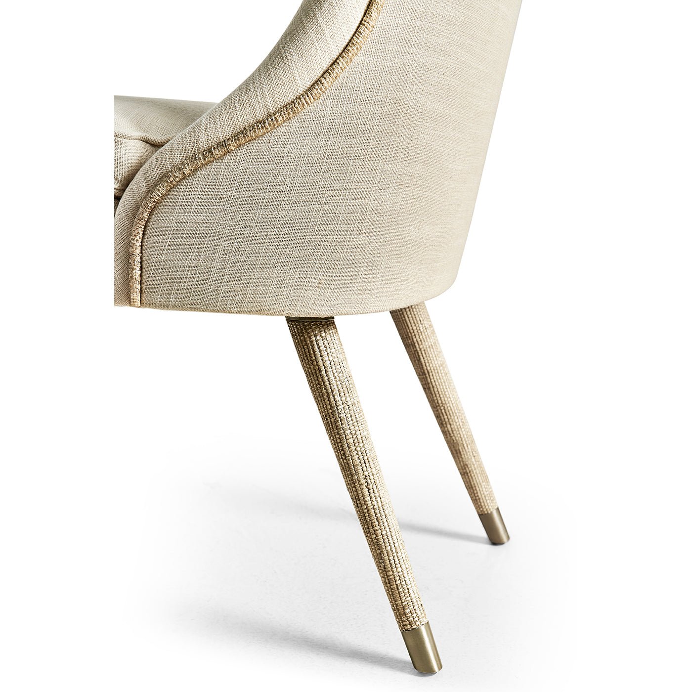 Organic Modern Linen Upholstered Side Chair