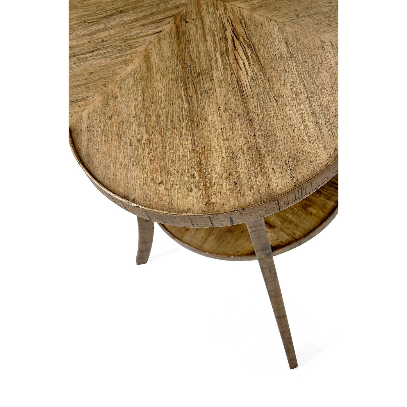 Quatrefoil French Country End Table - Medium Brown