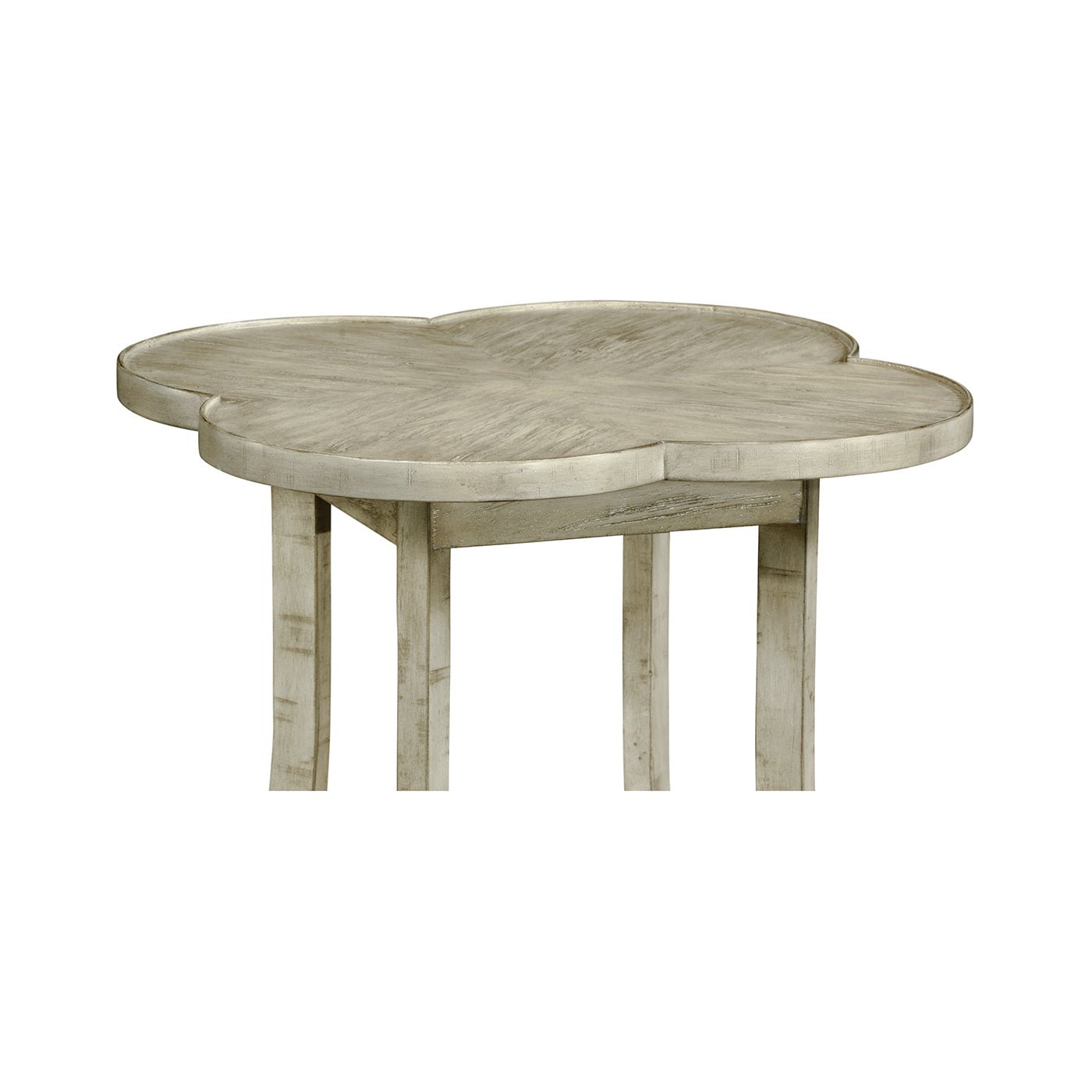 Quatrefoil French Country End Table - Rustic Grey
