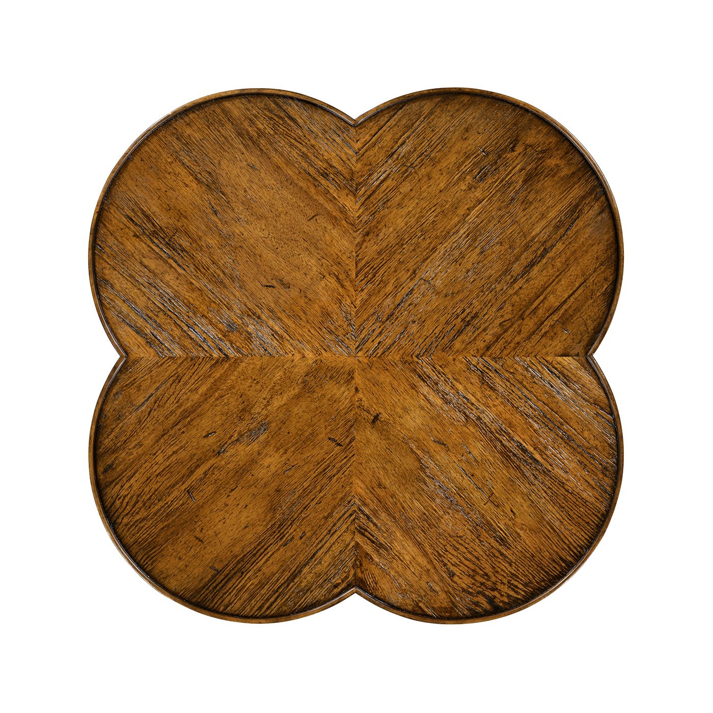 Quatrefoil French Country End Table - Walnut Finish