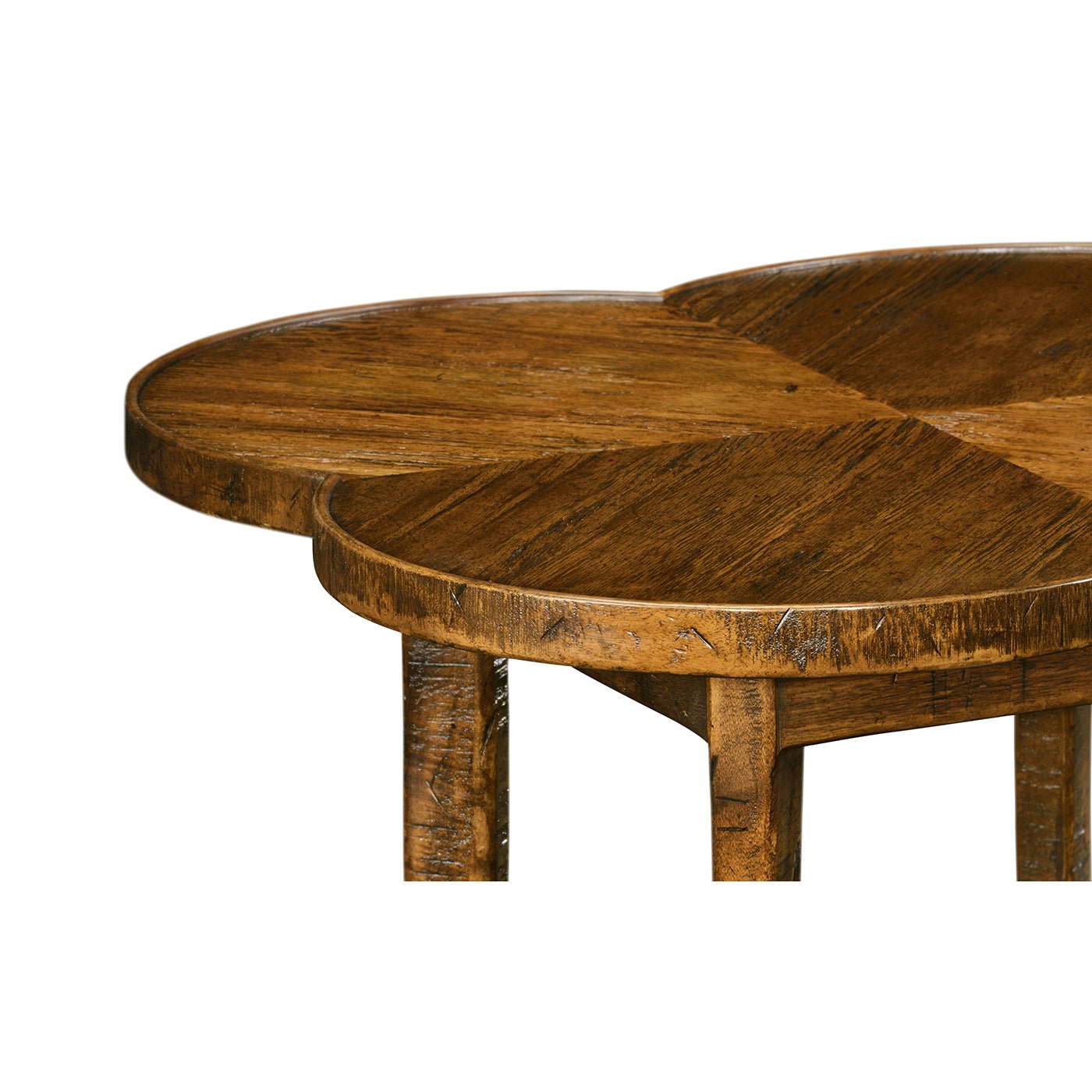 Quatrefoil French Country End Table - Walnut Finish