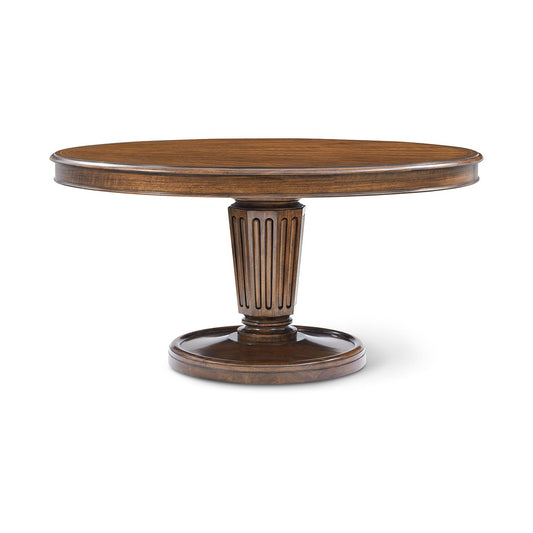 Table à manger ronde de style Régence de 60 pouces