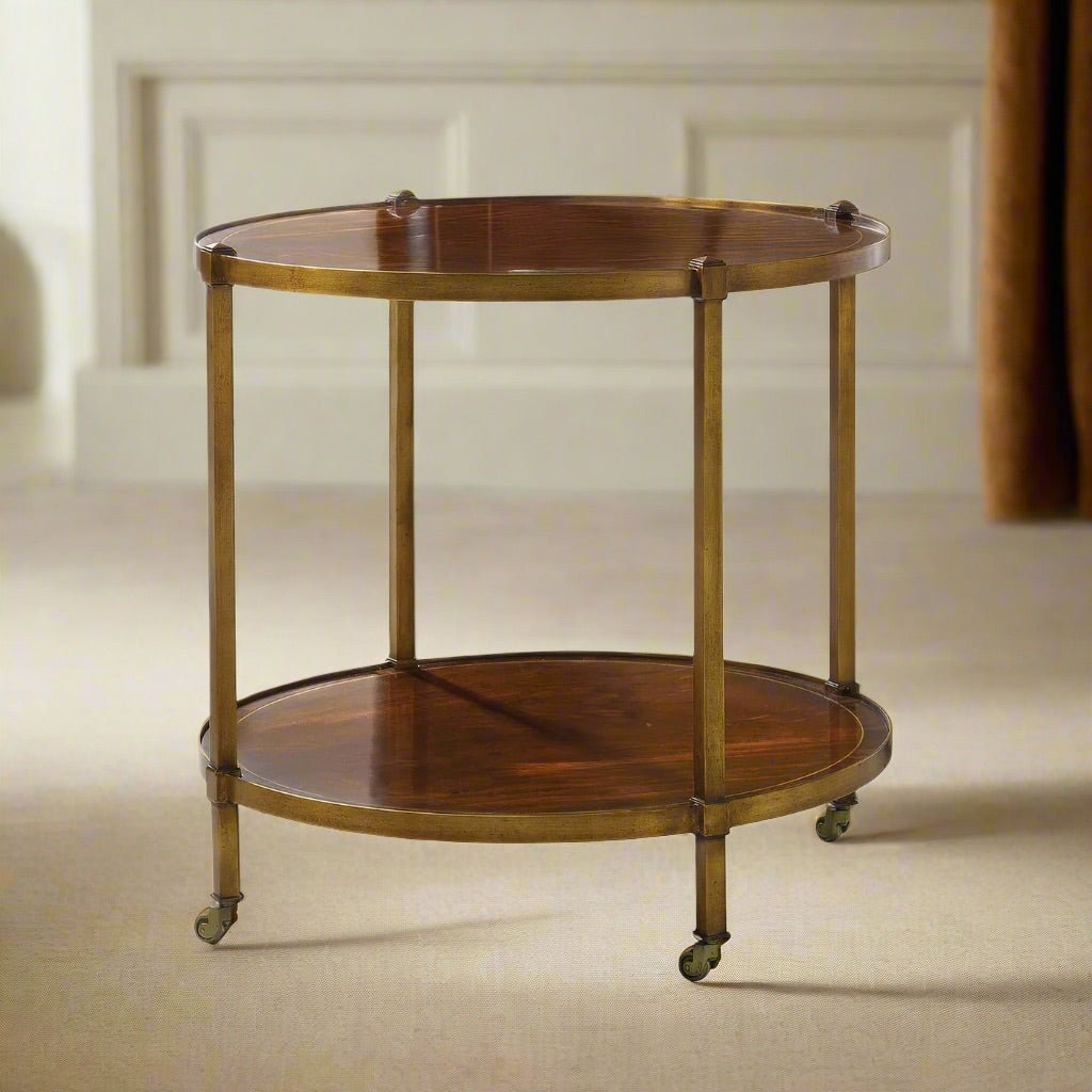 Regency Style Antique Brass End Table