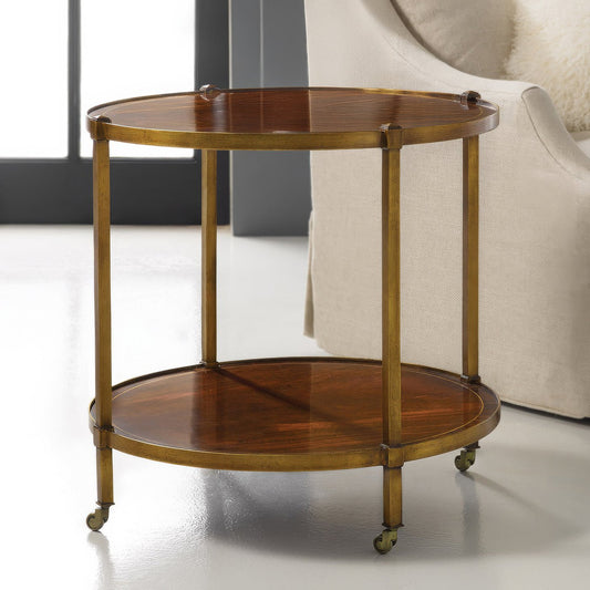 Table d'appoint en laiton antique de style Régence