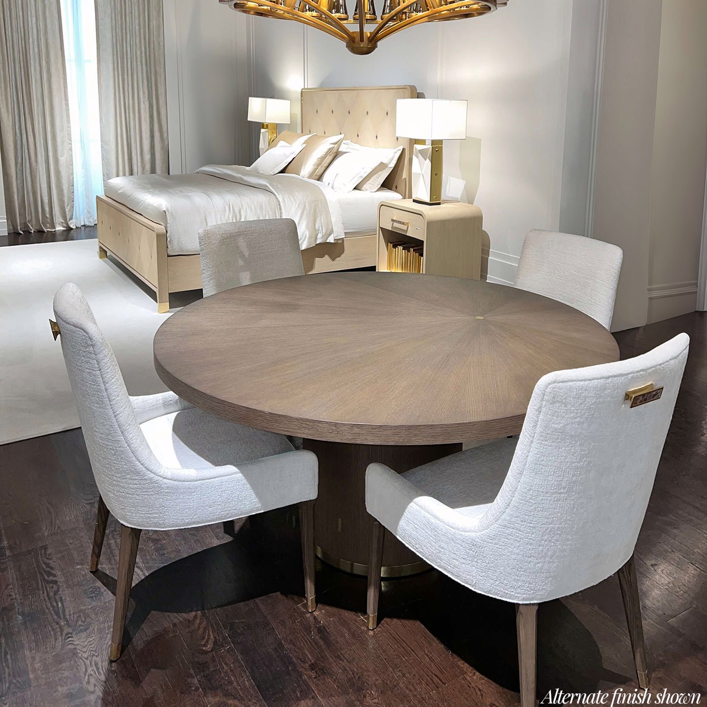Table à manger ronde Hollywood Regency