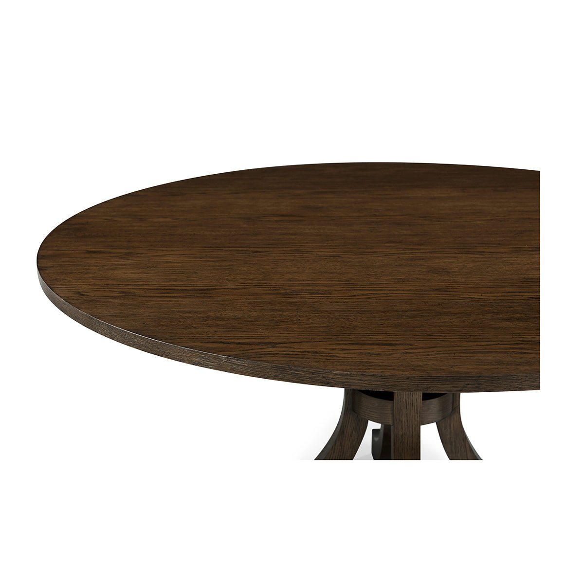 Table à manger ronde en chêne de style côtier