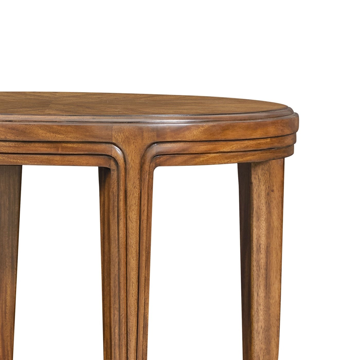 Table d'appoint ronde Art Déco en noyer