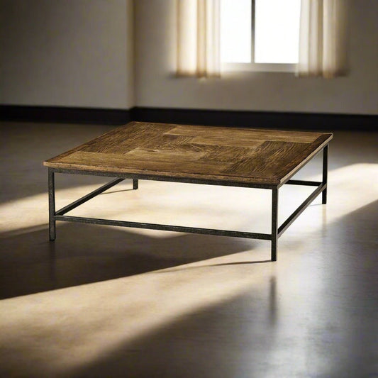 Table basse carrée rustique