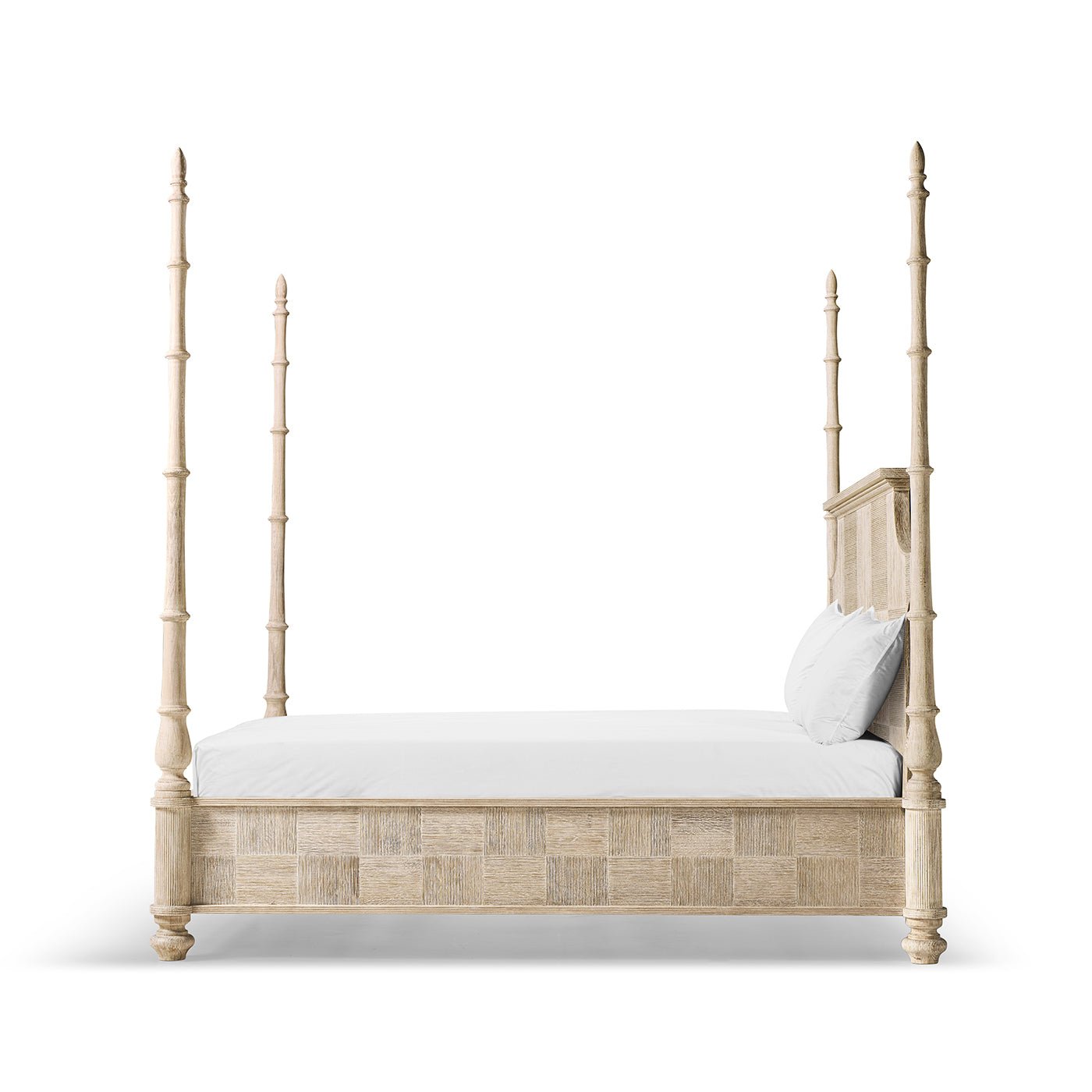 Rustic Washed Pencil Post Bed