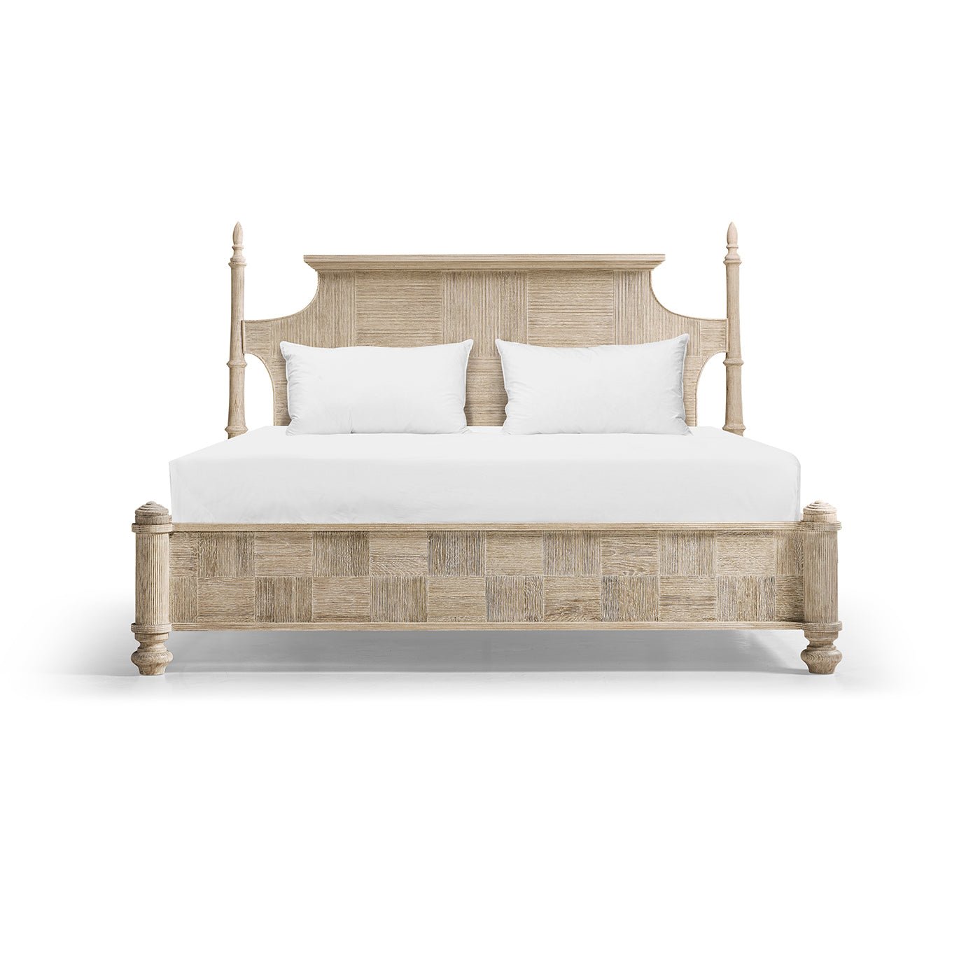 Rustic Washed Pencil Post Bed