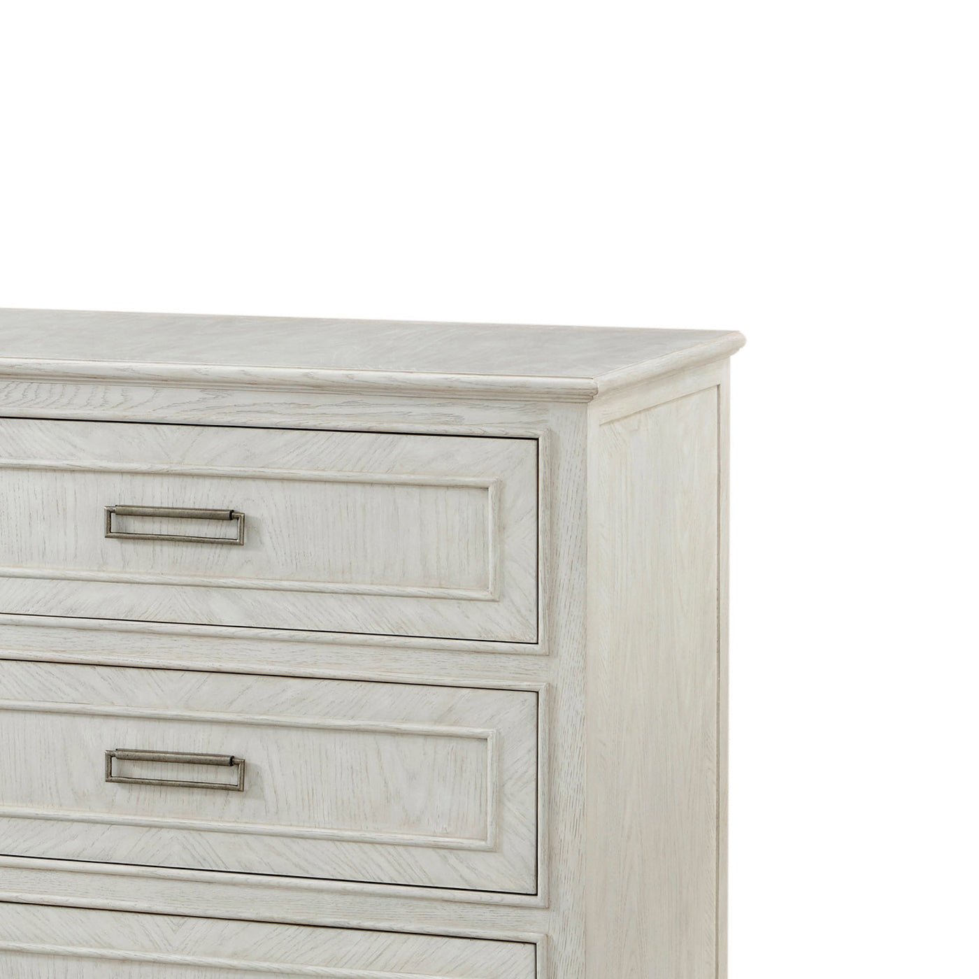 Commode à six tiroirs en chêne blanc
