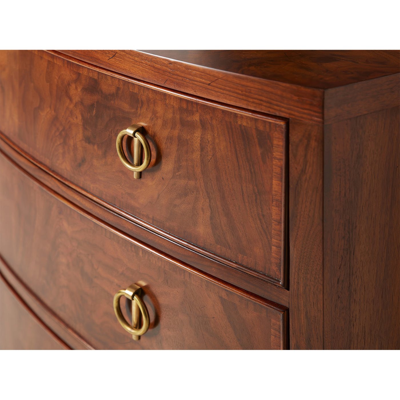 Small English Walnut Chest of Drawers