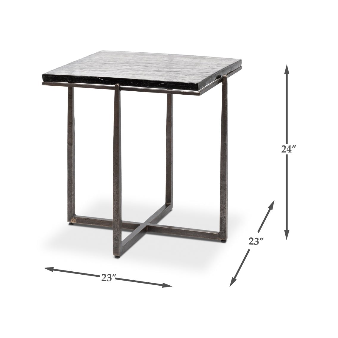 Table d'appoint carrée contemporaine