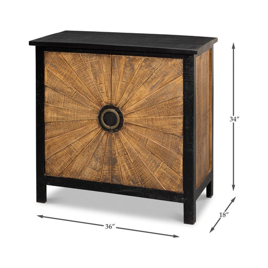 Armoire en bois Sunburst