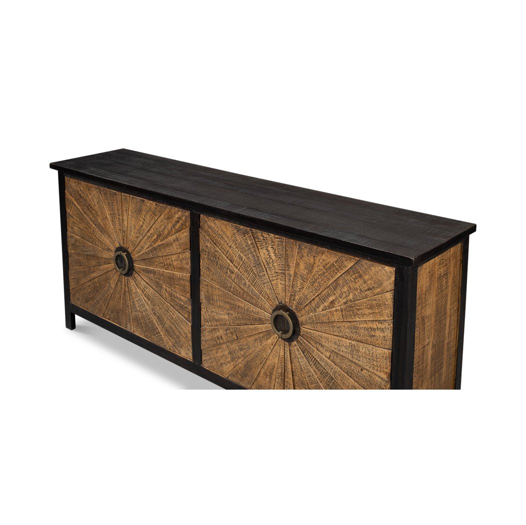 Buffet en bois Sunburst